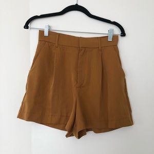 NWOT Zara Camel High Waisted Shorts